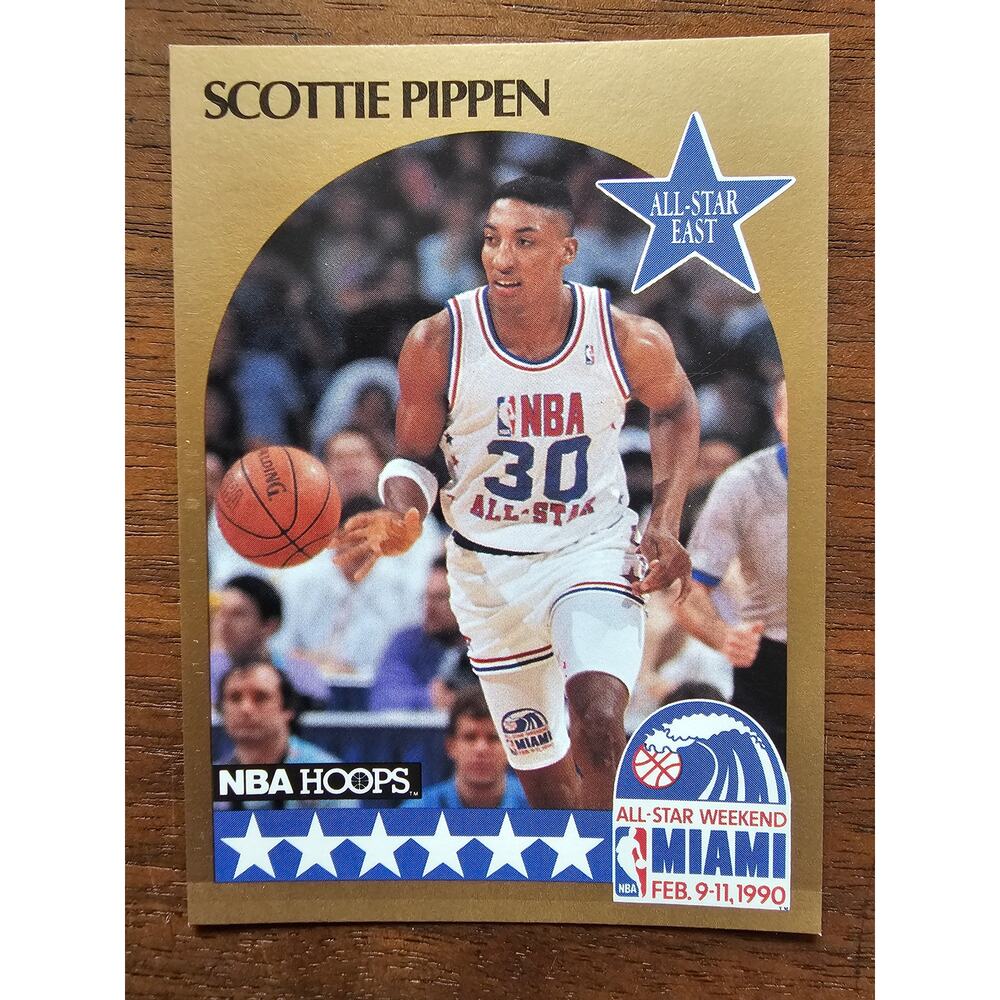 Scottie Pippen 1990-1991 NBA Hoops #9 - All Star - Chicago Bulls - Fresh Pull